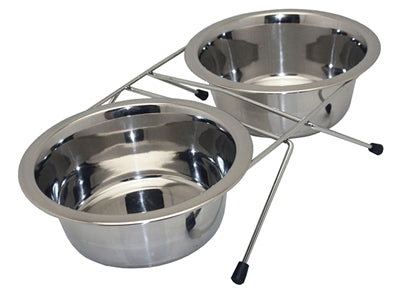 Happy Pet Voerbak Dubbel Met Onderstel