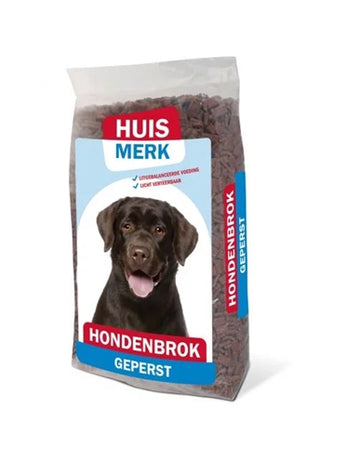 Merkloos Huismerk Hondenbrok Geperst Adult