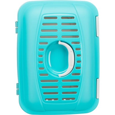 Trixie Vervoersbox Knaagdier Midi-Capri Lichtgrijs/Turquoise