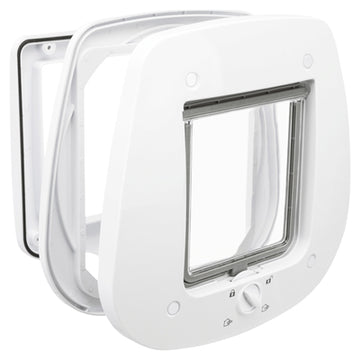 Trixie 4-Weg Kattenluik Speciaal Voor Glas Wit