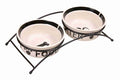 Trixie Voerbak / Drinkbak Set Eat On Your Feet Wit / Zwart