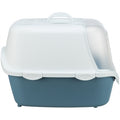 Trixie Kattenbak Vico Open Top Met Kap Blauw Grijs / Wit