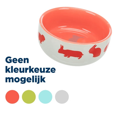 Trixie Voerbak Konijnmotief Keramiek Assorti