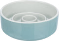 Trixie Voerbak Slowfeeding Keramiek Grijs / Blauw