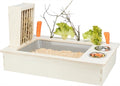 Trixie Voederstation Met Voerbak / Waterbak / Hooiruif Hout Naturel
