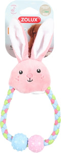 Zolux Puppy Tiny Pluche Konijn Met Touw Roze