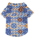 Croci T-Shirt Hond Maioliche Blauw / Geel