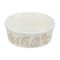Trixie Voerbak / Drinkbak Hond Plantmotief Structuur Keramiek Wit / Taupe