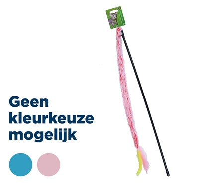 Merkloos Hengel Softy Met Veer En Bel Blauw/Roze