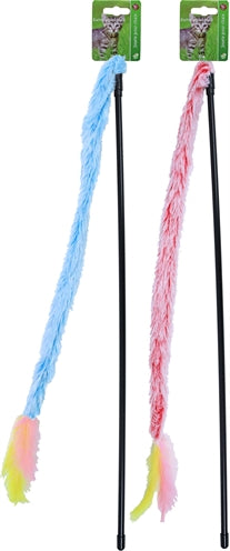 Merkloos Hengel Softy Met Veer En Bel Blauw/Roze